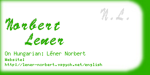 norbert lener business card
