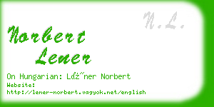 norbert lener business card